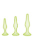  3 Pcs Glow In The Dark Silicone Anal Training Kit 