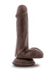  Plus 6 Inch Posable Dildo With Balls Chocolate 
