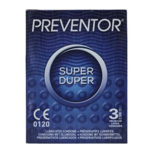 3 Προφυλακτικά με υφή Preventor Super Duper, Premium Latex