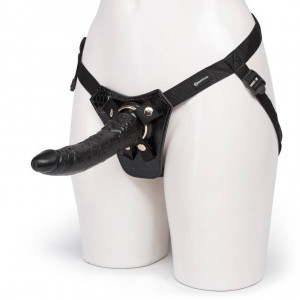           Fetish Fantasy Gold Designer Unisex Strap-On Harness with Dildo 7.5 Inch
