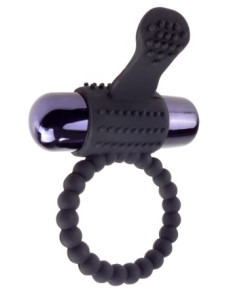 Vibrating Silicone Super Ring Black