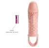 Cecelia Penis Extender with Vibrations, +2.5 cm, TPR, Natural
