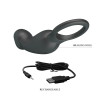 Inel de Penis Trae Vibrating Egg Bullet, 7 Moduri Vibratii, Silicon, USB, Negru