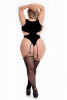 ALL A DREAM BODYSTOCKING BLACK, PLUS SIZE