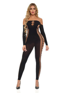  Diamond Drippin Bodystocking Black 