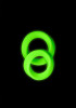 Set of 2 Silicone Glow in the Dark Rings, Neon Green