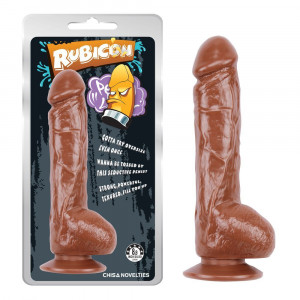 Realistic Dildo Orgasm Stealer With Brown Suction Cup 23 Cm