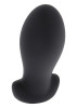Heavy Anal Stretcher Anal Plug, Liquid Silicone, Black 14 cm