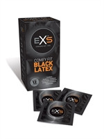 EXS Comfy Fit Black Latex Condoms 12 pack