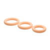 Discrete Silicone Cock Ring Set - 3 Pieces - Light
