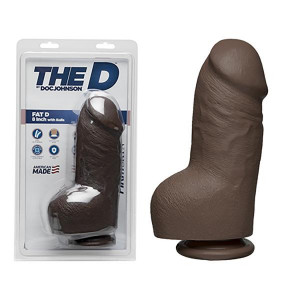 The D™ - Fat D - ULTRASKYN™ 8" with Balls - Chocolate