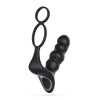 Crixus - Vibrating Prostate Massager with Ball Strap and Cockring - Black