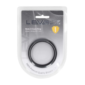 Wide O Silicone Cockring - XL - 50mm - Black