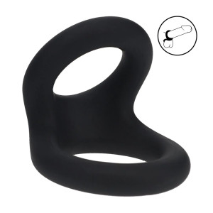Double O Silicone Cockring - S - Black