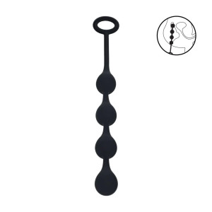Waterdrop Silicone Anal Balls - S - 20mm - Black