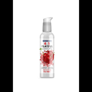4 in 1 Playful Flavors - Lubricant with Poppin Wild Cherry Flavor - 4 fl oz / 118 ml