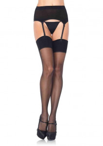 Plus Size Garter Belt & Stocking Set