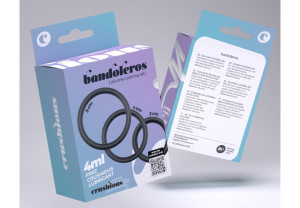 Bandoleros - Silicone Cockring Set - Black