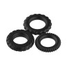 Set of 3 Black Silicone Titanium Penis Rings Guilty Toys